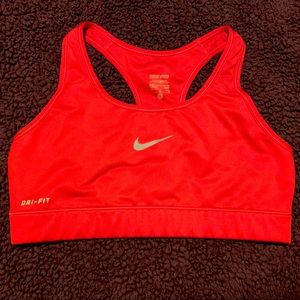 Red Nike sports bra